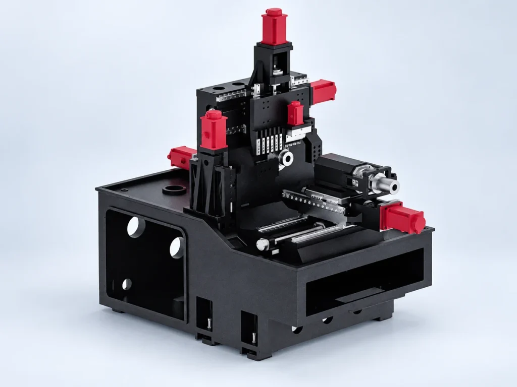 Source-derived TZ-series Swiss-type lathe structure presentation for Tiezheng TZ251.